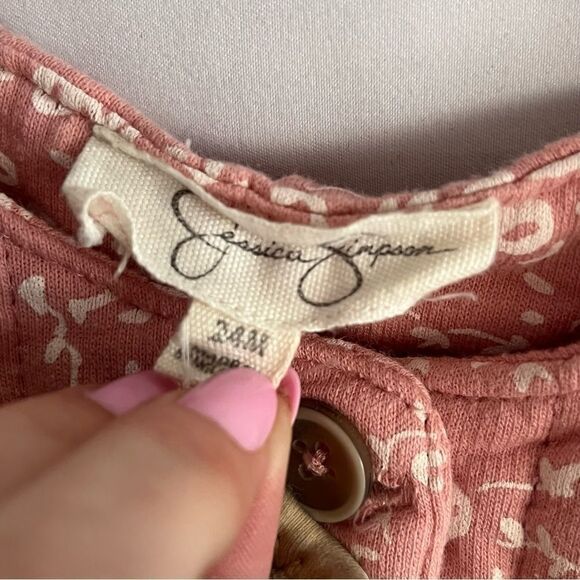 Kid's Jessica Simpson Coral Floral Print Quilted Jacket - Picture 8 of 8